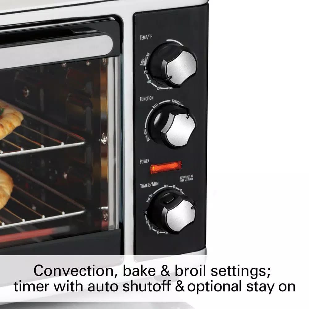 Hamilton Beach Countertop Convection Oven with Rotisserie, Black