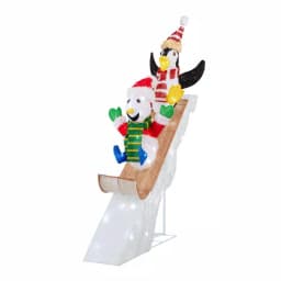 Home Accents Holiday 4 ft LED Penguin and Skating Snowman Yard Decoration thumbnail 4