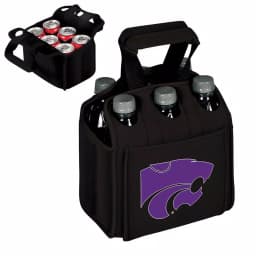 Picnic Time Kansas State University Wildcats 6-Bottle Insulated Neoprene Beverage Carrier, Black thumbnail 2