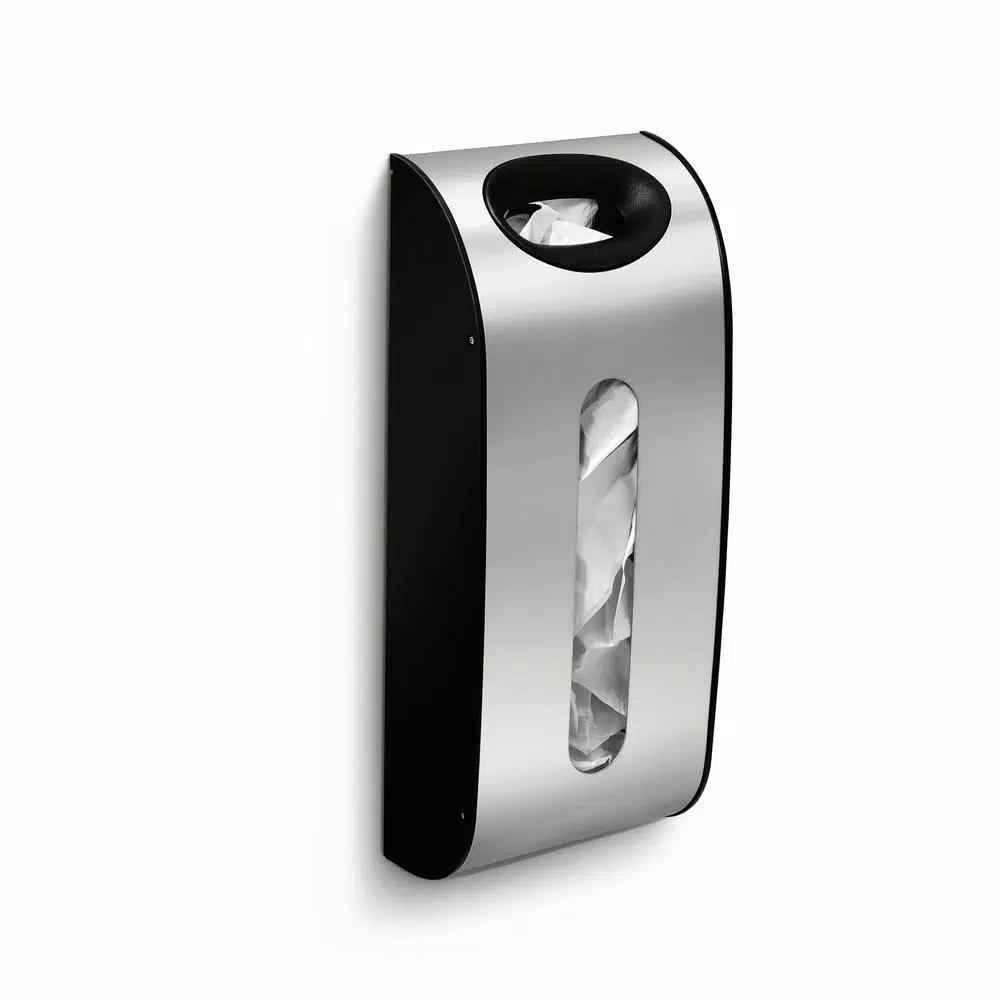 simplehuman Wall Mount Grocery Bag Holder, Brushed Stainless Steel