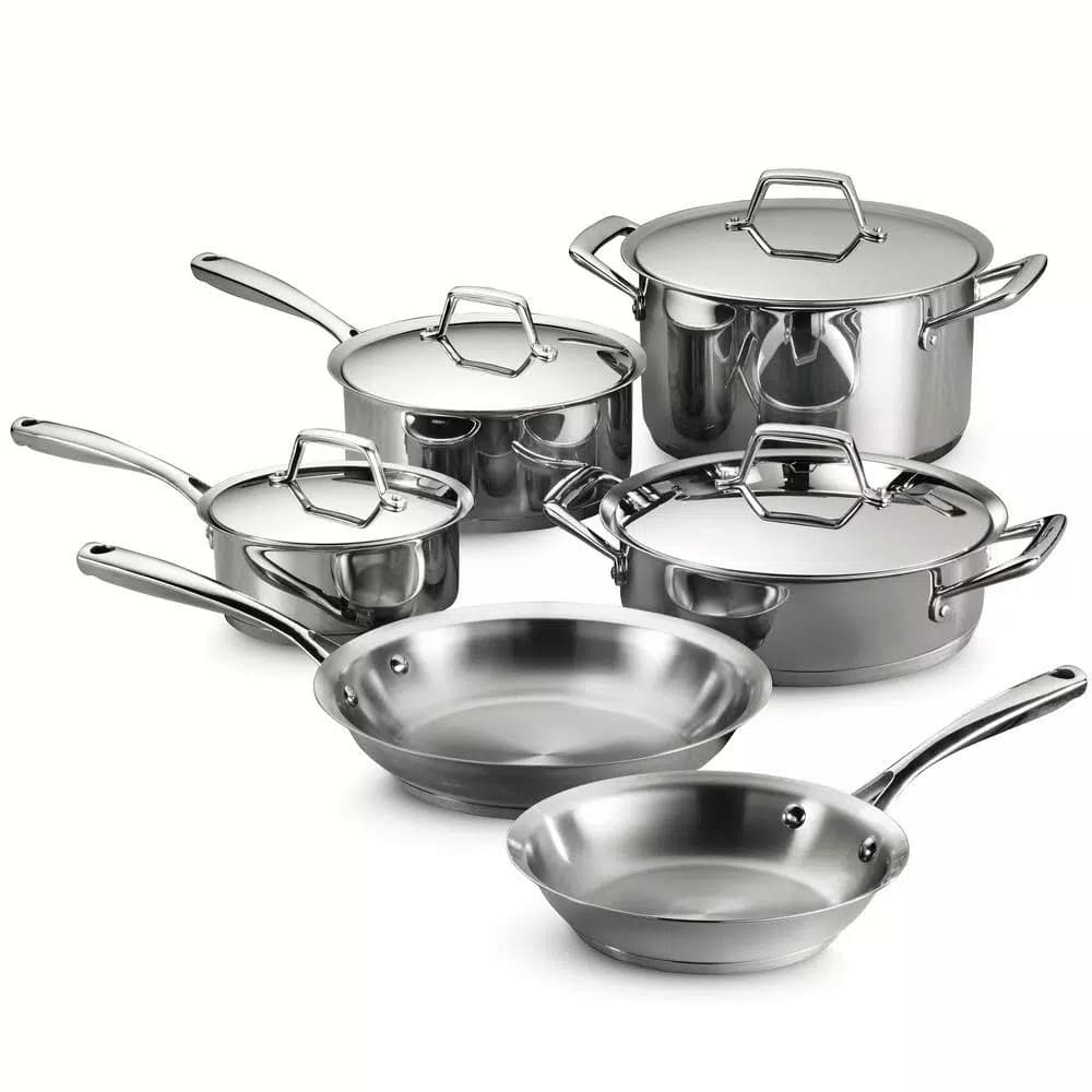 Tramontina Gourmet Prima 10-Piece Stainless Steel Cookware Set, Tri-Ply Induction Ready