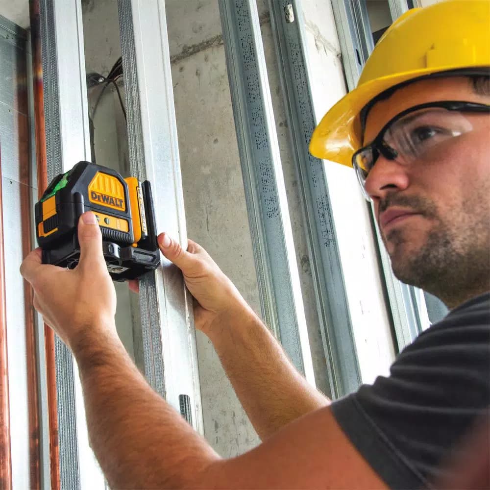 DEWALT 12V MAX Lithium-Ion Green Cross-Line Laser Level with 100 ft. Laser Distance Measurer Bundle