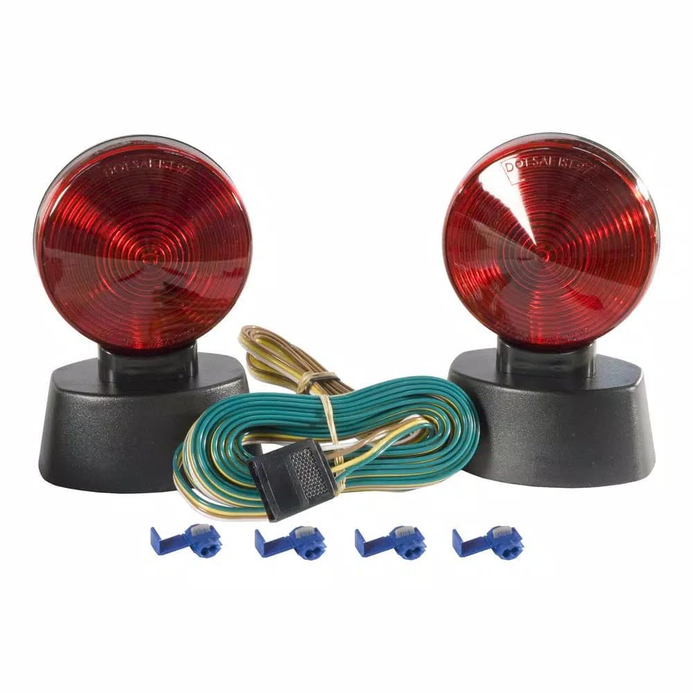 CURT Magnetic Tow Lights with 20 ft. Wiring and Storage Case