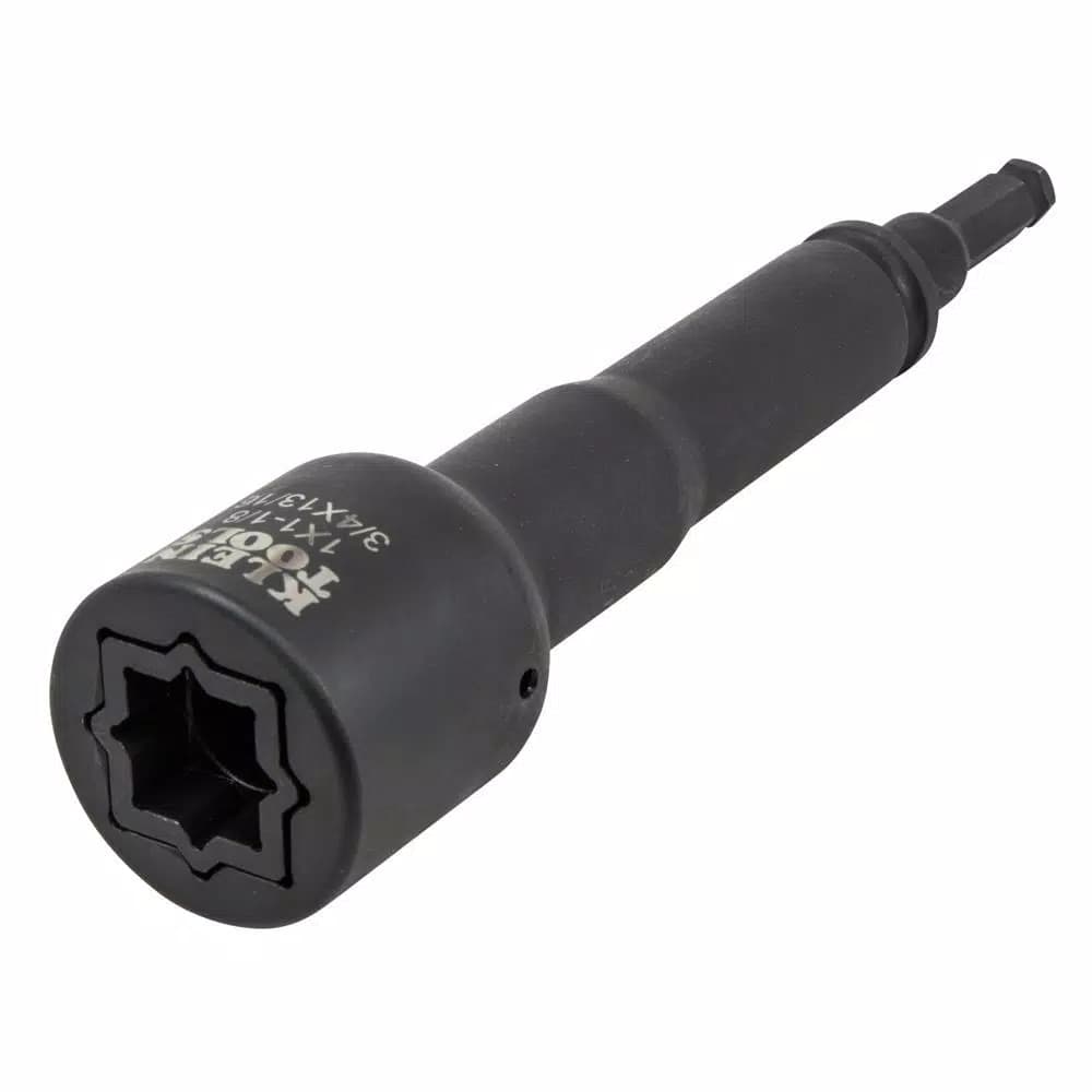 Klein Tools 4-in-1 Square Impact Socket with 7/16 in. Hex Quick-Change Adapter, 1/2 in. Square Drive