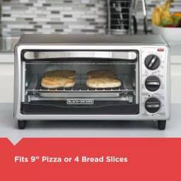 BLACK+DECKER 4-Slice Stainless Steel Toaster Oven with EvenToast Technology thumbnail 8