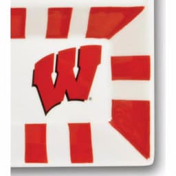 Magnolia Lane Wisconsin NCAA Officially Licensed 4-Section Ceramic Tailgating Serving Platter thumbnail 2