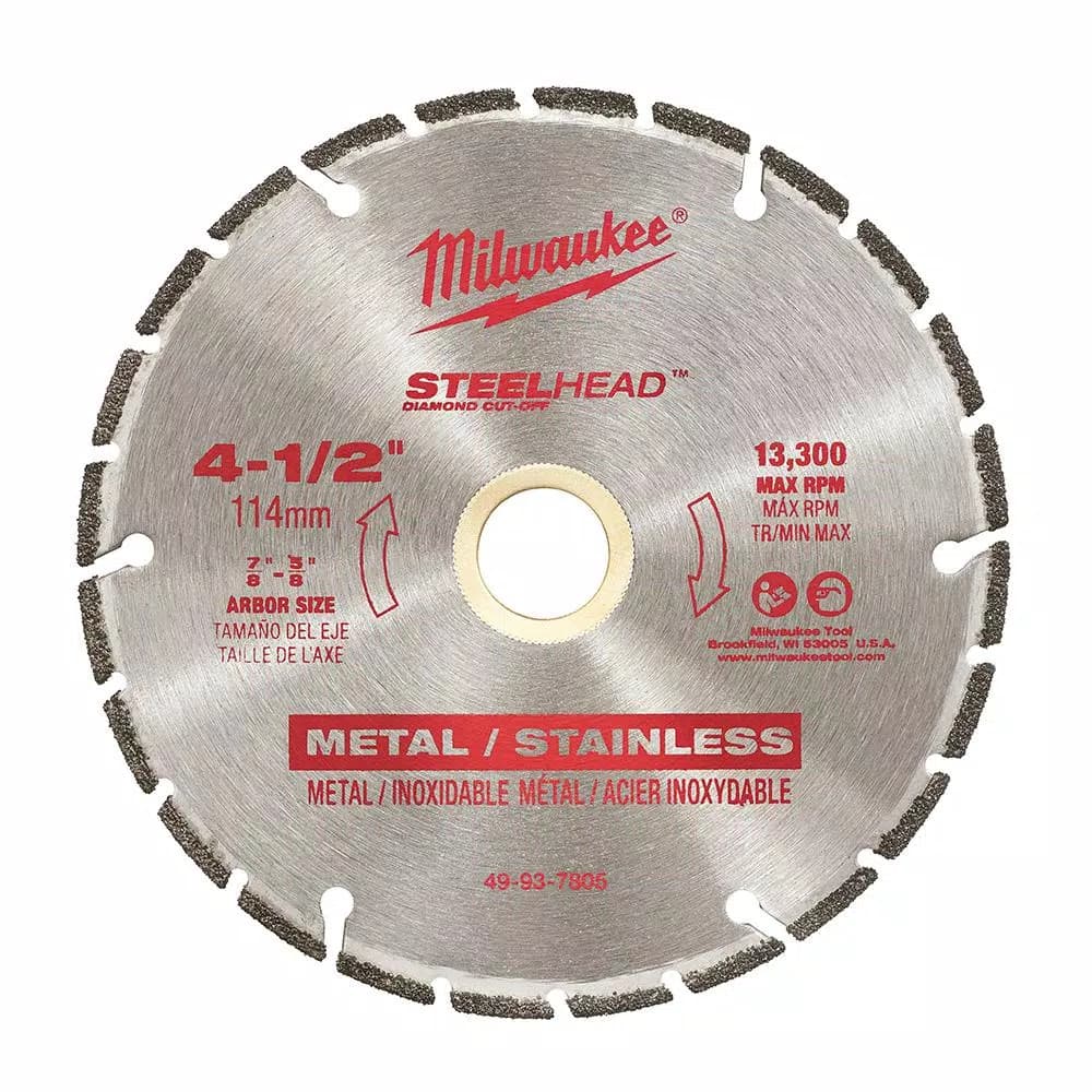 Milwaukee M18 FUEL 4-1/2"/5" Braking Angle Grinder Kit with 5.0 Ah Batteries & Diamond Blade