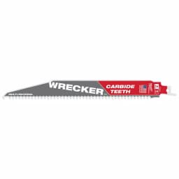 Milwaukee 9 in. WRECKER Carbide Teeth Multi-Material Reciprocating Saw Blade, 6 TPI thumbnail 1