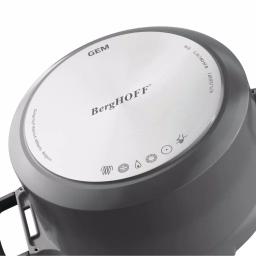 BergHOFF GEM Stay Cool 1 qt. Cast Aluminum Nonstick Casserole Dish with Glass Lid, Gray thumbnail 3