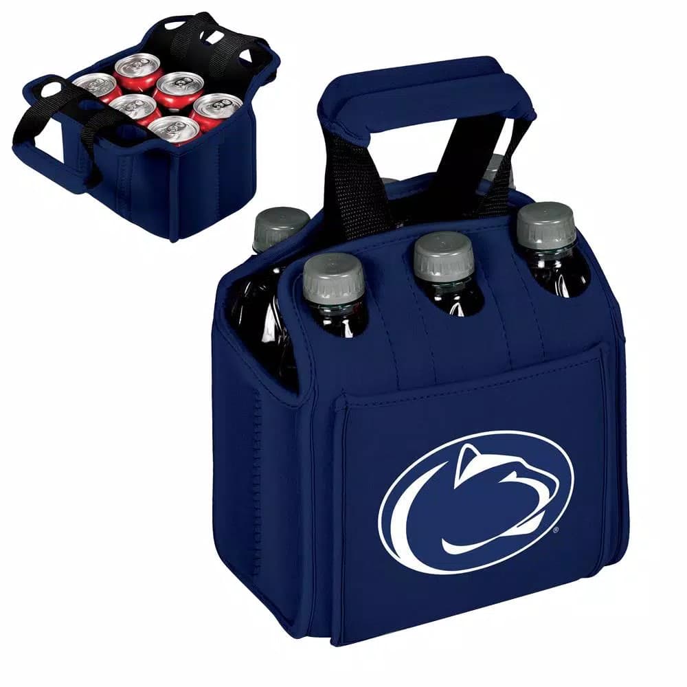 Picnic Time Penn State Nittany Lions 6-Bottle Insulated Neoprene Beverage Carrier - Navy