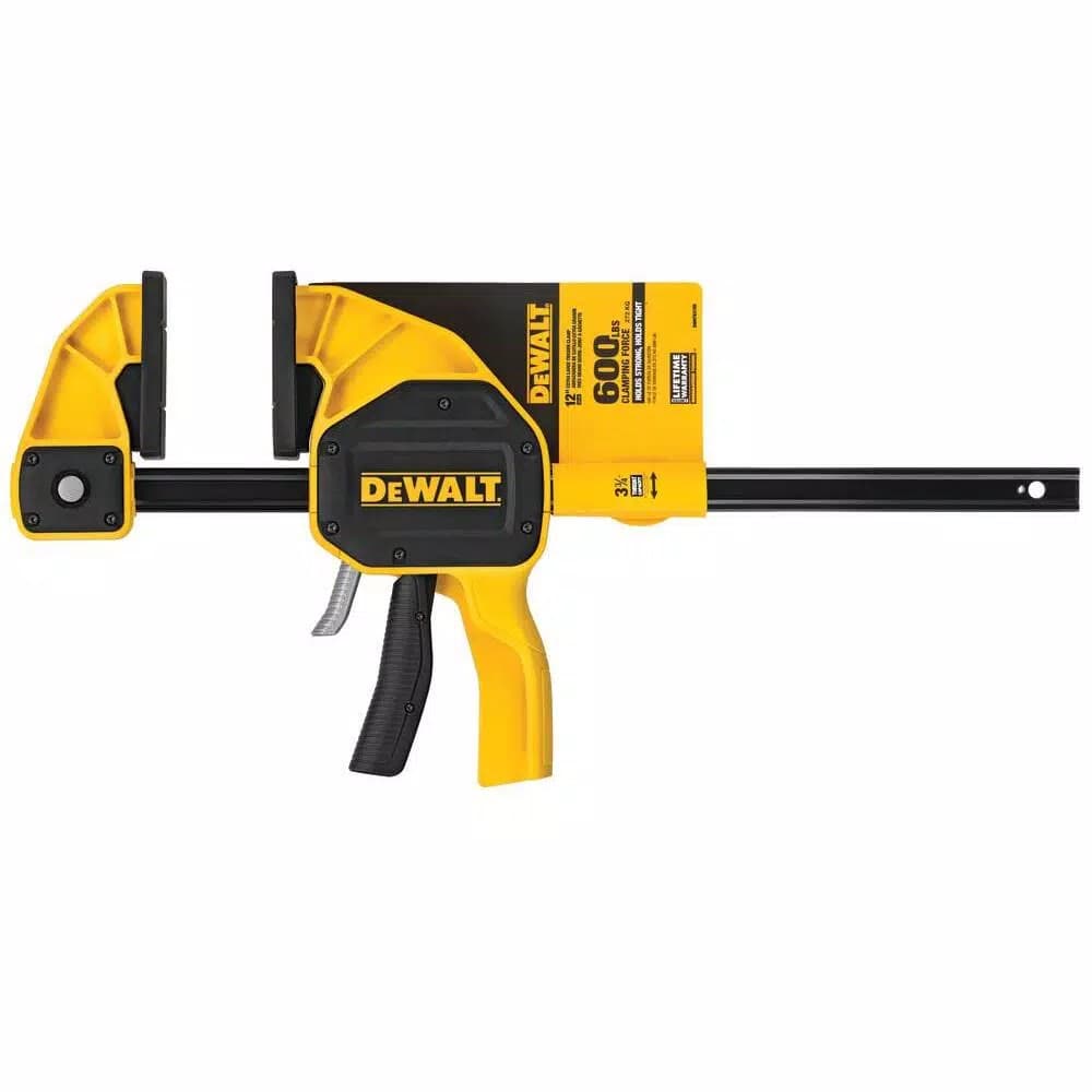 DEWALT 12 in. 600 lb. Trigger Clamp with 3.25 in. Throat Depth