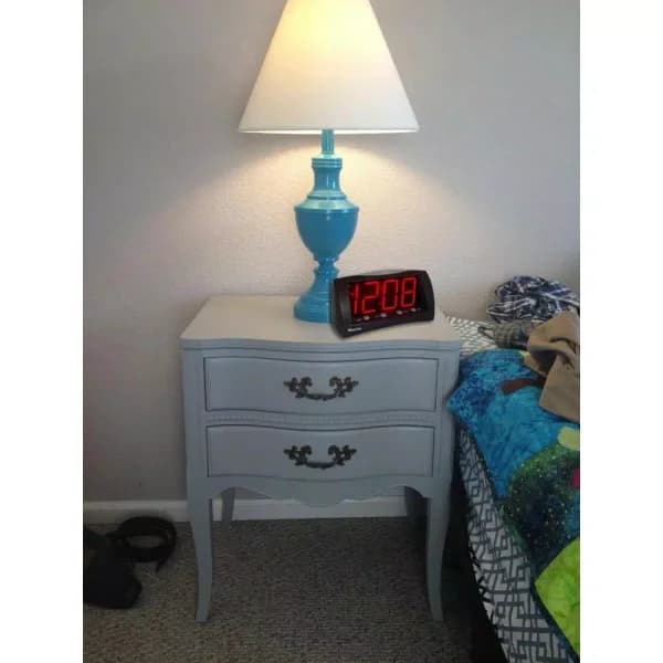 Westclox Digital LED Table Alarm Clock with Oversized Snooze Bar, Black