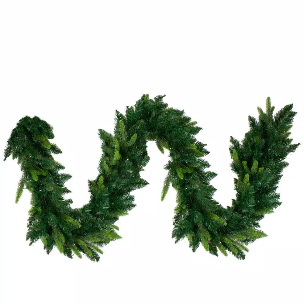 Northlight 9 ft. Pre-lit LED Gunnison Pine Artificial Christmas Garland with Clear Micro Rice Lights