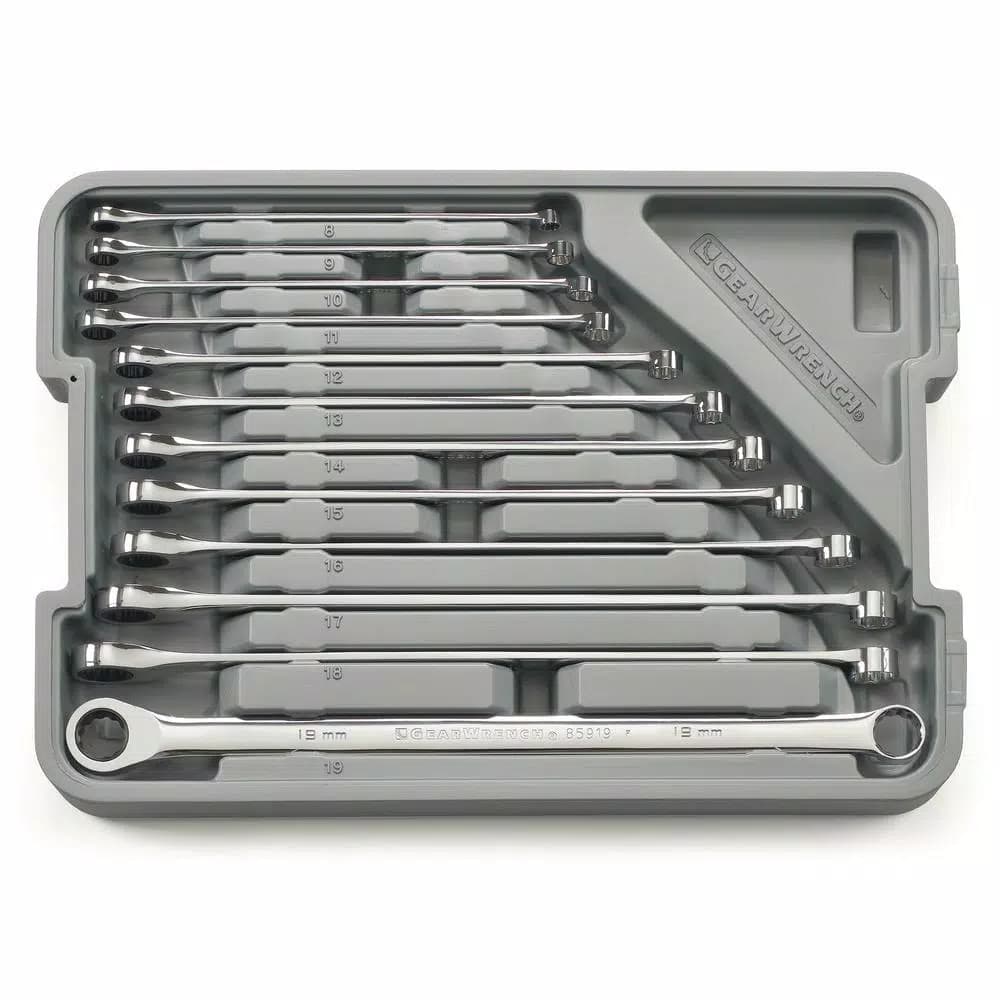 GearWrench 12-Piece Extra Long Pattern Metric GearBox Ratcheting Wrench Set