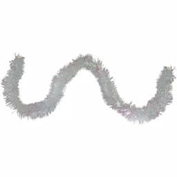 Northlight 50 ft. 6-Ply Iridescent White Christmas Tinsel Garland, Shiny Unlit Holiday Decor thumbnail 1