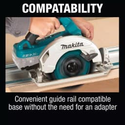 Makita 18V X2 LXT Brushless 7-1/4" Cordless Circular Saw Guide Rail Compatible Base (Tool-Only) thumbnail 8