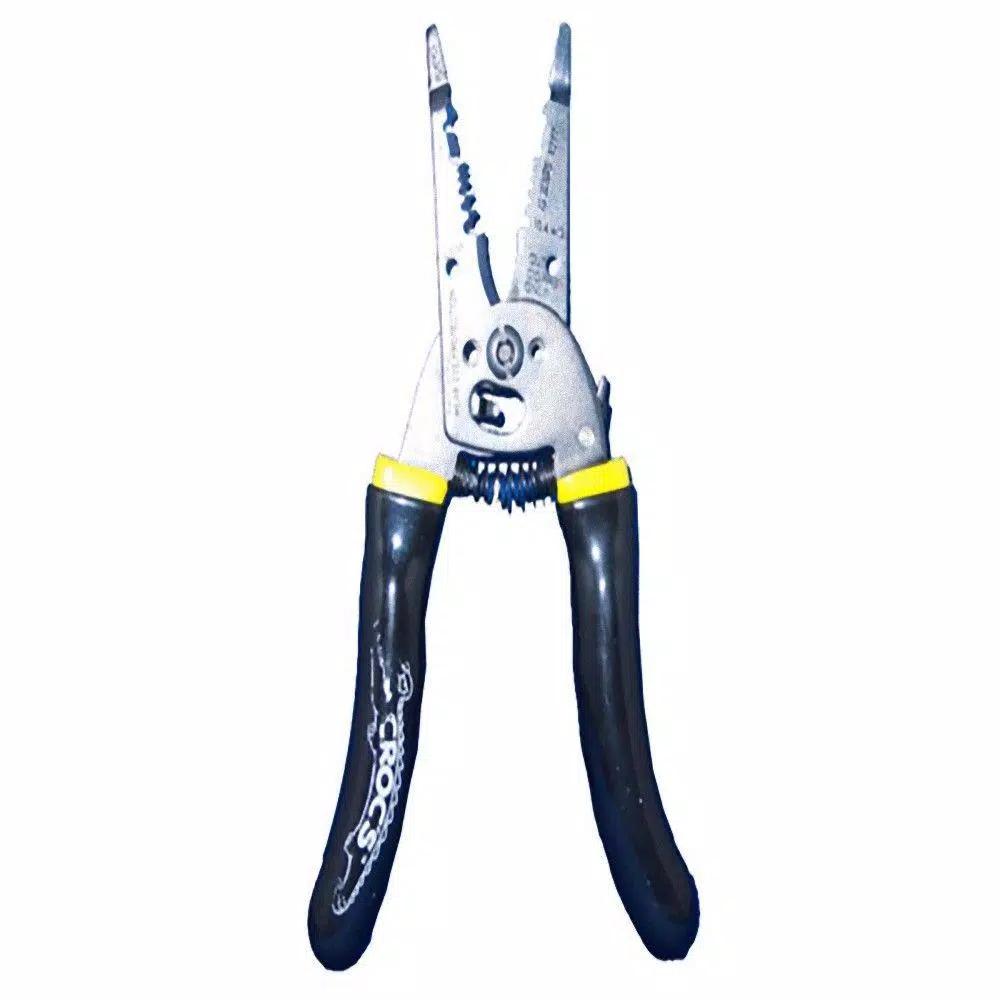 Rack-A-Tiers Croc's Needle Nose Wire Stripper and Cutter with Glow-in-the-Dark Ergonomic Handles