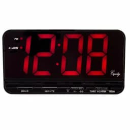 Equity by La Crosse Extra-Large 3 in. Red LED Digital Alarm Table Clock with HI/LO Settings thumbnail 4