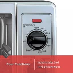 BLACK+DECKER 4-Slice Black Stainless Steel Toaster Oven with EvenToast Technology thumbnail 2