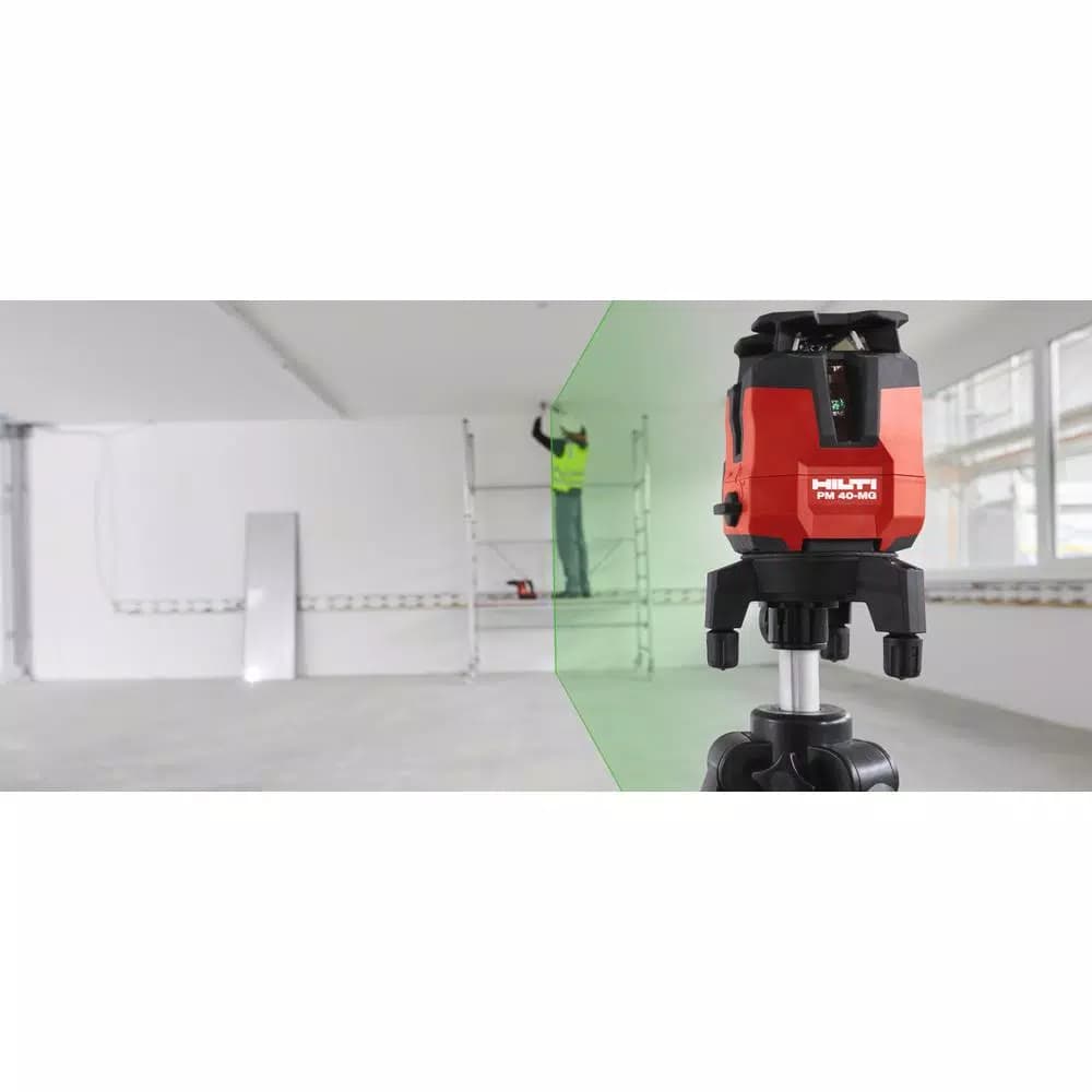 Hilti PM 40-MG 130 ft. Multi-Line Green Laser Level Kit with Receiver and Wall Mount
