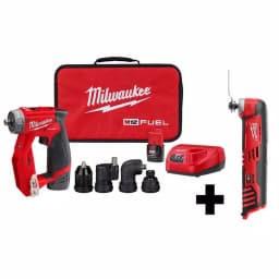 Milwaukee M12 FUEL 12V Brushless 4-in-1 Installation Drill Driver Kit with M12 Multi-Tool thumbnail 1