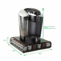 Mind Reader 36-Capacity Black Metal Mesh Coffee Pod Storage Drawer Organizer thumbnail 5