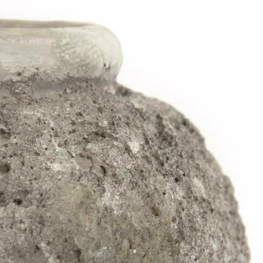 Zentique Grey Stone-Like Textured Small Decorative Table Vase
