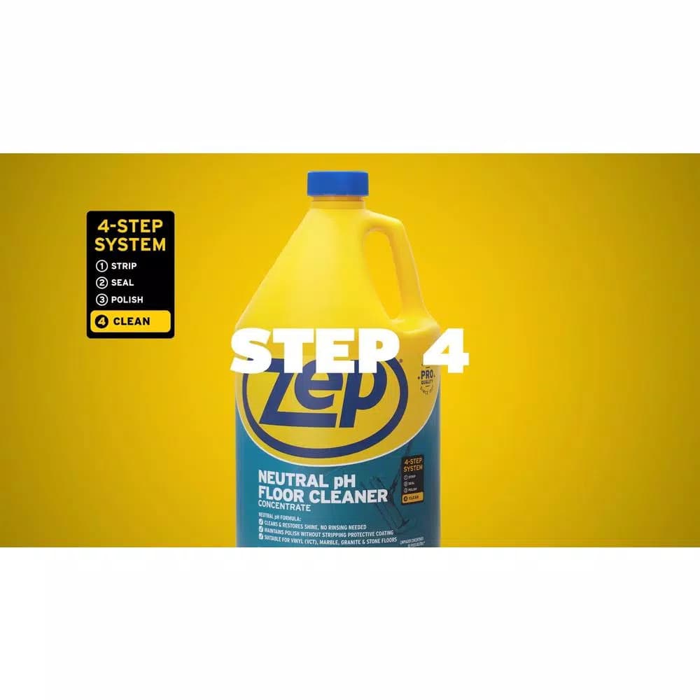 Zep Neutral pH Floor Cleaner, 1 Gallon Concentrated Formula