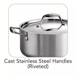 Tramontina Gourmet 5 Qt. Tri-Ply Clad Stainless Steel Round Dutch Oven with Lid thumbnail 3