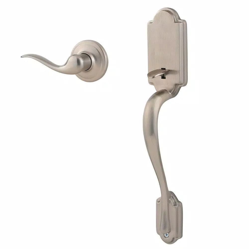 Kwikset Arlington Satin Nickel Entry Door Lever, Right-Handed, Handleset Only