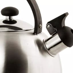 Home Basics 10.6-Cup Silver Stainless Steel Stovetop Tea Kettle with Whistle thumbnail 3