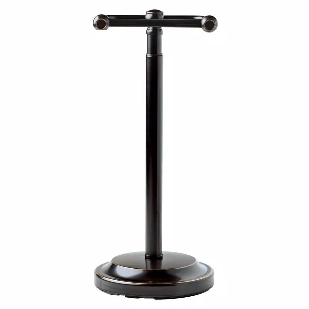 Delta Porter Telescoping Pivoting Freestanding Toilet Paper Holder, Oil Rubbed Bronze