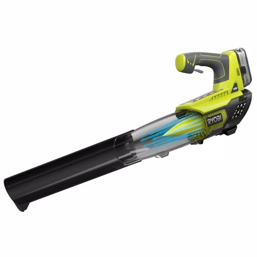 RYOBI ONE+ 18V Cordless Leaf Blower Kit with 4.0 Ah Battery and Charger, 100 MPH, 280 CFM, Refurbished