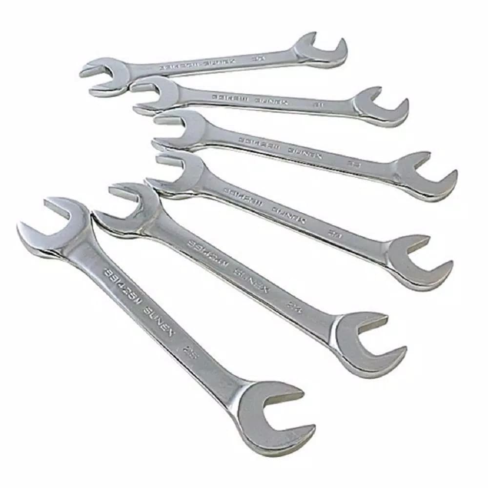 SUNEX TOOLS Jumbo Metric Angle Head Wrench Set, 6-Piece with Canvas Pouch