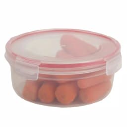 Unbranded 10-Piece Round Plastic Food Storage Container Set with Locking Snap-On Lids, Red thumbnail 7