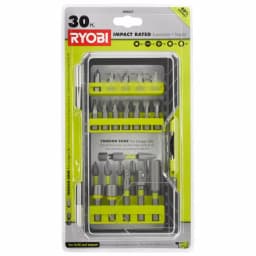 RYOBI 30-Piece Impact Rated Driving Bit Set with Torsion Zone thumbnail 1