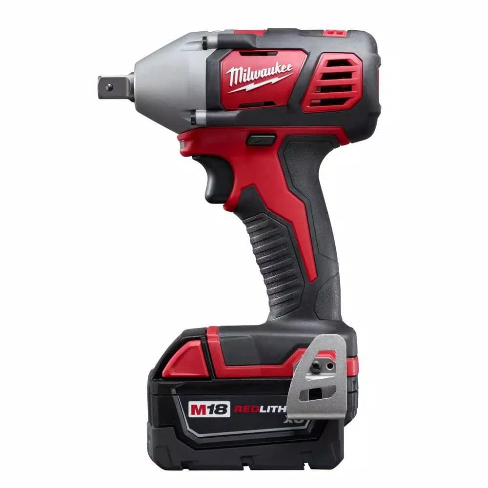 Milwaukee M18 1/2 in. Compact Impact Wrench Kit w/ (2) 3.0 Ah Batteries, Charger & Hard Case