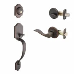 Copper Creek Heritage Tuscan Bronze Door Handleset with Waverlie Lever Trim thumbnail 1