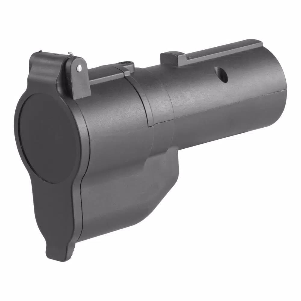 CURT 7-Way RV Blade Electrical Adapter with Integrated Backup Alarm