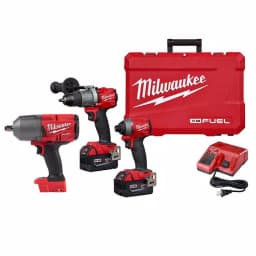 Milwaukee M18 FUEL 3-Tool Combo Kit: Hammer Drill, Impact Driver & High Torque Impact Wrench thumbnail 1