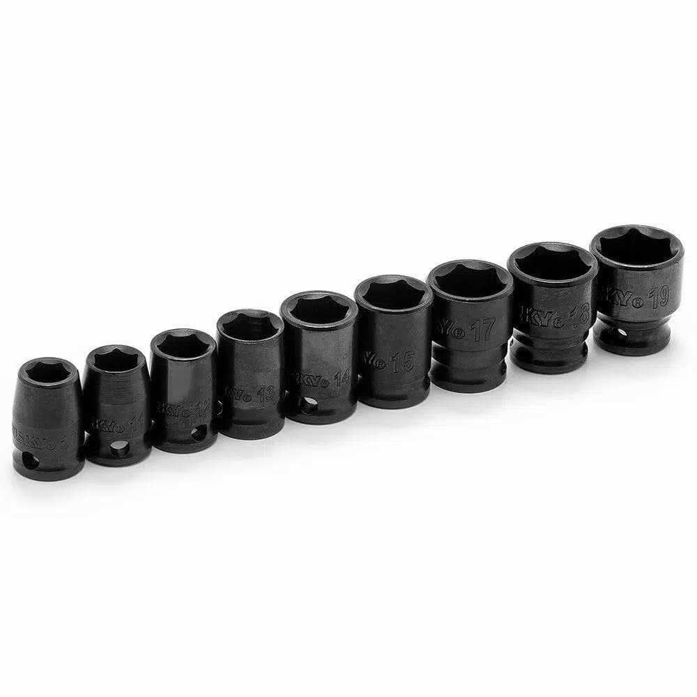 Husky 3/8 in. Drive Metric Impact Socket Set, 9-Piece
