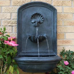 Sunnydaze Decor Seaside Lead Electric Powered Outdoor Wall Fountain, Coastal Shell Design thumbnail 7