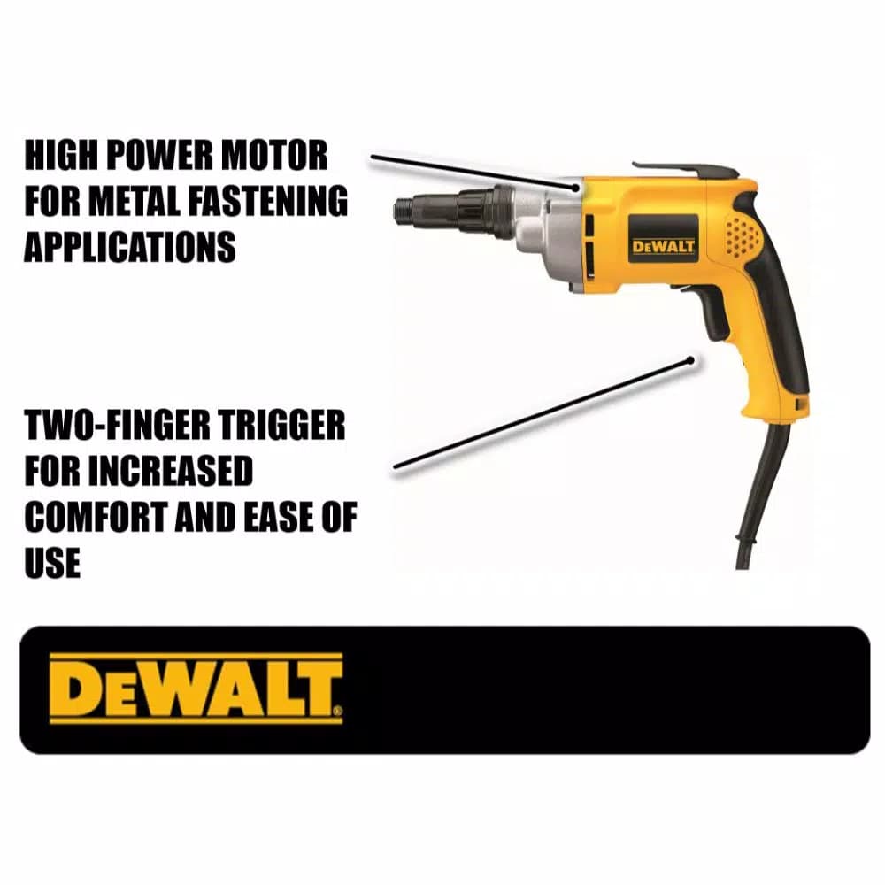 DEWALT DW267 6.5-Amp 2000 RPM Variable Speed Reversing Versa-Clutch Screw Gun