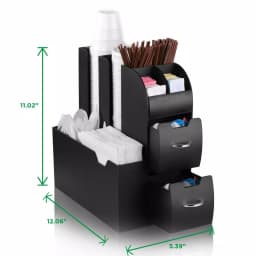 Mind Reader All-in-One Black K-Cup Storage Organizer and Napkin Holder thumbnail 6