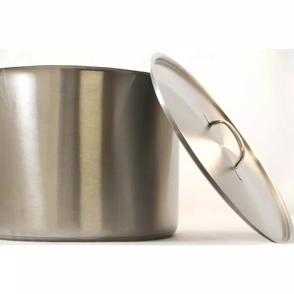 ExcelSteel Professional 35 qt. Stainless Steel Stock Pot with Lid, Induction Ready