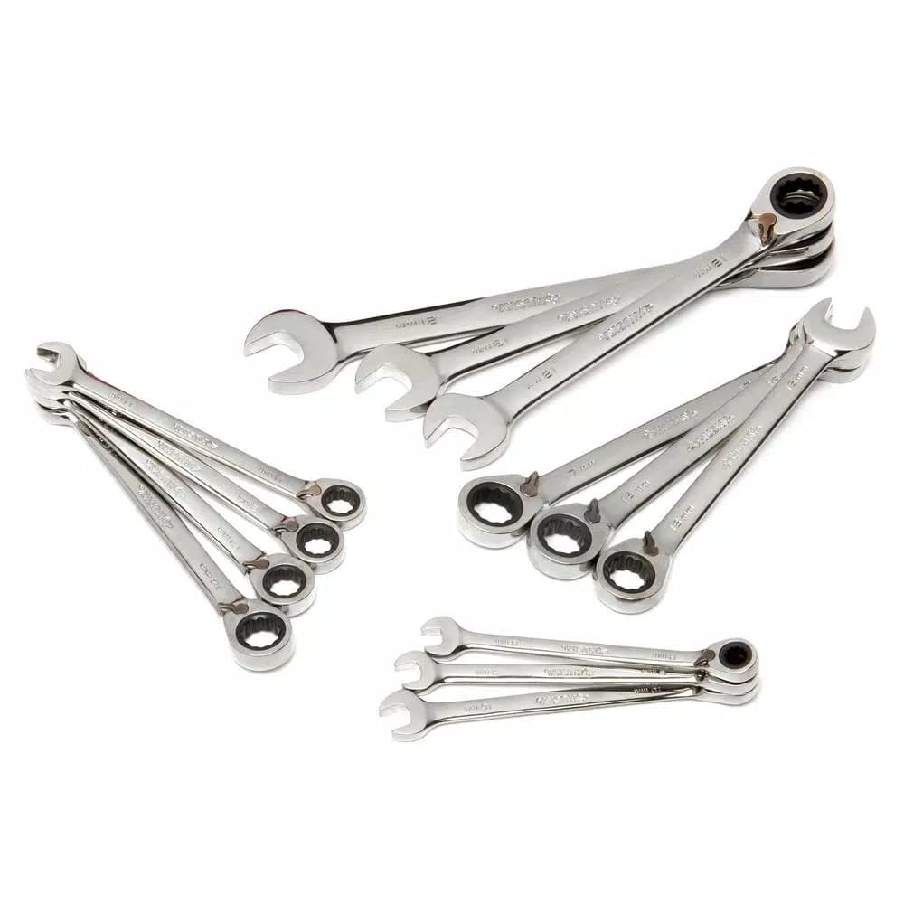 Husky 25-Piece SAE/Metric Reversible Ratcheting Wrench Set