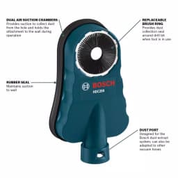 Bosch HDC200 Universal Dust Collection Attachment for SDS-Max and SDS-Plus Rotary Hammers thumbnail 2