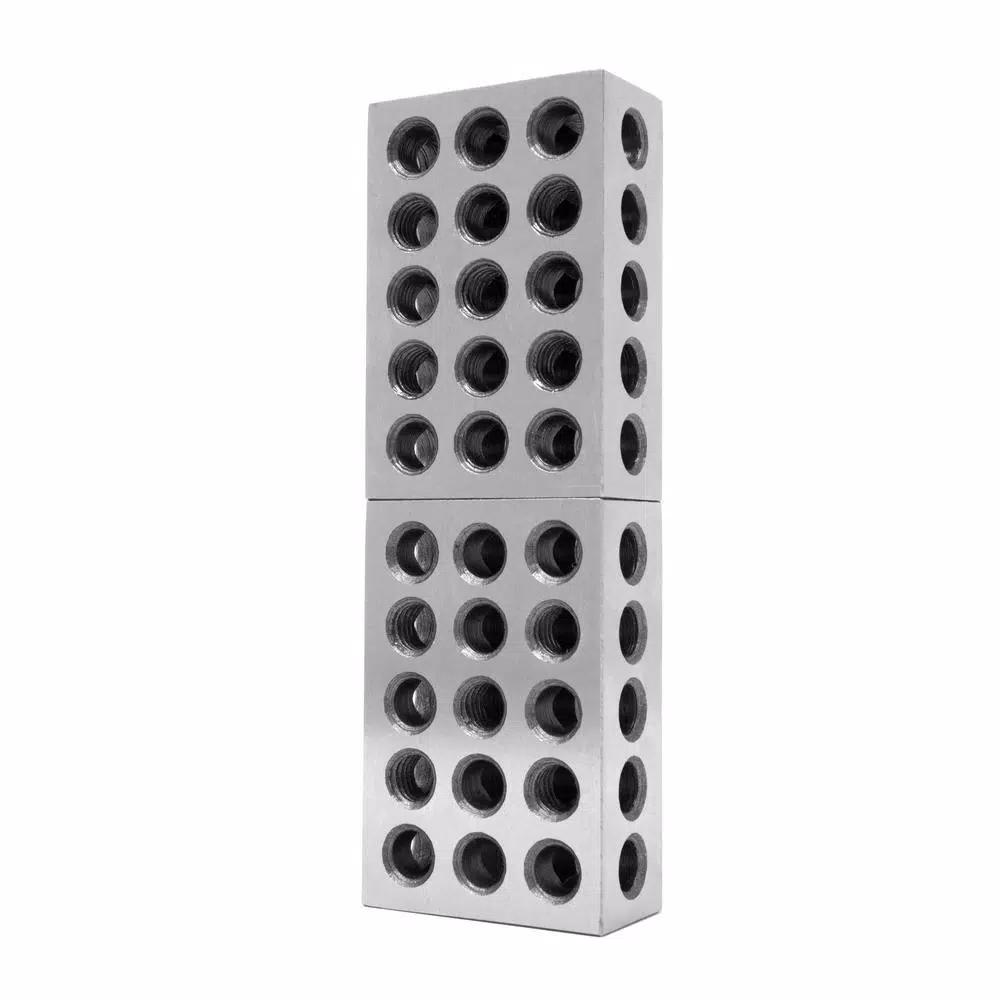 WEN 1-2-3 Gauge Blocks, Steel-Hardened Precision Measuring Blocks (2-Pack)