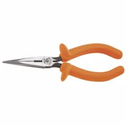 Klein Tools 6 in. Insulated Standard Long Nose Side Cutting Pliers thumbnail 1