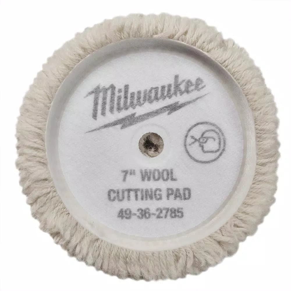 Milwaukee 7 in. Wool Polishing Pad for Car Paint